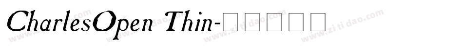 CharlesOpen Thin字体转换